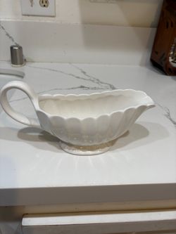 White Ceramic Gravy Boat