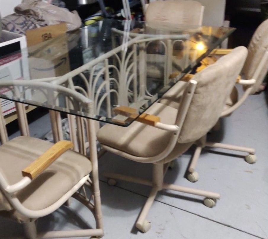 Dining Room Set $99 For table, Chairs, Glass, Glass Furniture