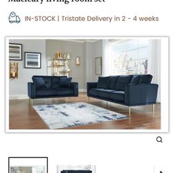 Couches, Sofa Macleary Blue Set