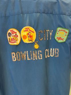 Vintage City Bowling Club Shirt with Patches