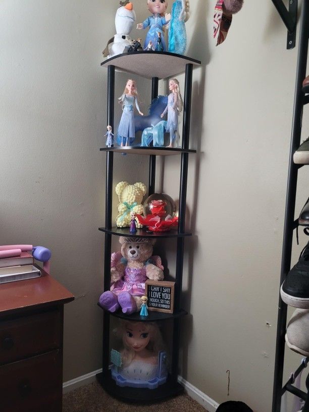 Turn-N-Tube 5-Tier Corner Shelf - Dark Brown/Black