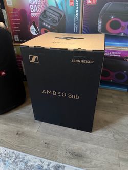 Sennheiser AMBEO Subwoofer SW02 | 350W RMS Wireless Sub | 8” Woofer | Deep 27Hz Bass | AMBEO Soundbar Plus