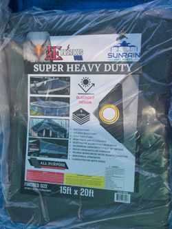 15ft × 20ft Super Heavy Duty Grey Tarp