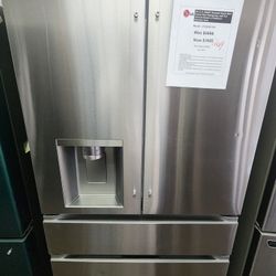 29 cu. ft. SMART Standard Depth MAX French Door Refrigerator with Full Convert Drawer in PrintProof Stainless Steel