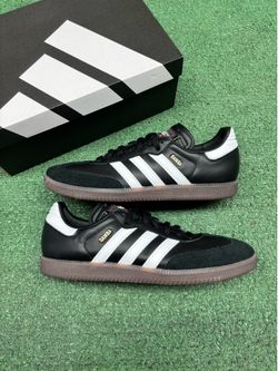 ADIDAS SAMBA CLASSIC BLACK WHITE DARK GUM SIZE 9.5