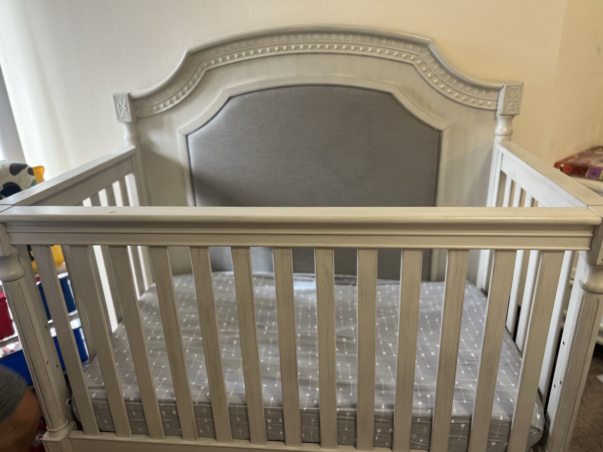 Evolur Julienne Crib Grey Convertible Baby Cribs Evolur Julienne