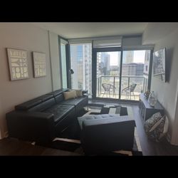 Modern And Stylish Leather Sectional For sale!