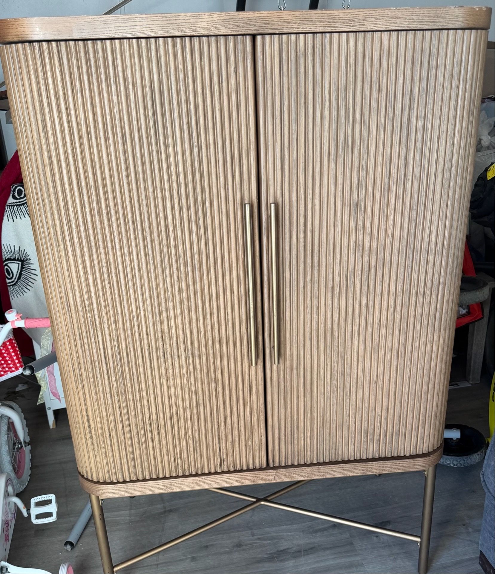 Bar cabinet with wine rack