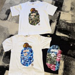 Bape shirts, sizes M,2xL,3xL read description