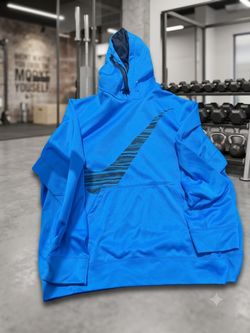 Nike Blue Hoodie with Black Swoosh