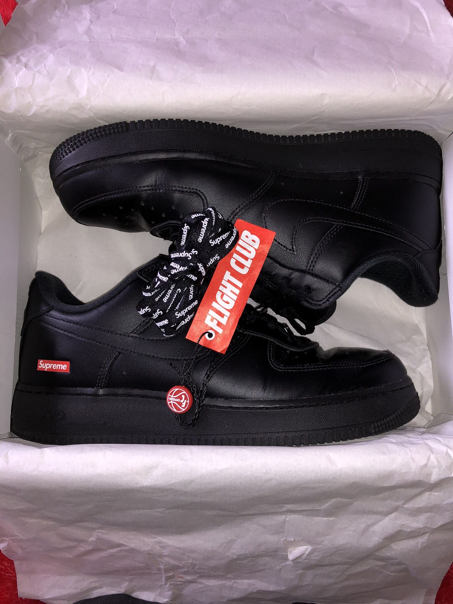 Black Supreme Air Force 1s