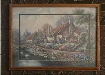 Carl valente cottage, swan print