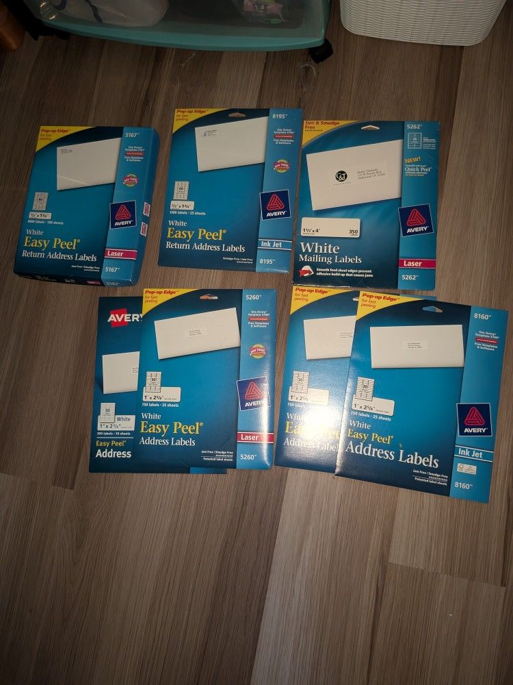 Easy peel address stickers bundle Of 7 Packages 