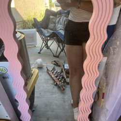 Pink Groovy Mirror