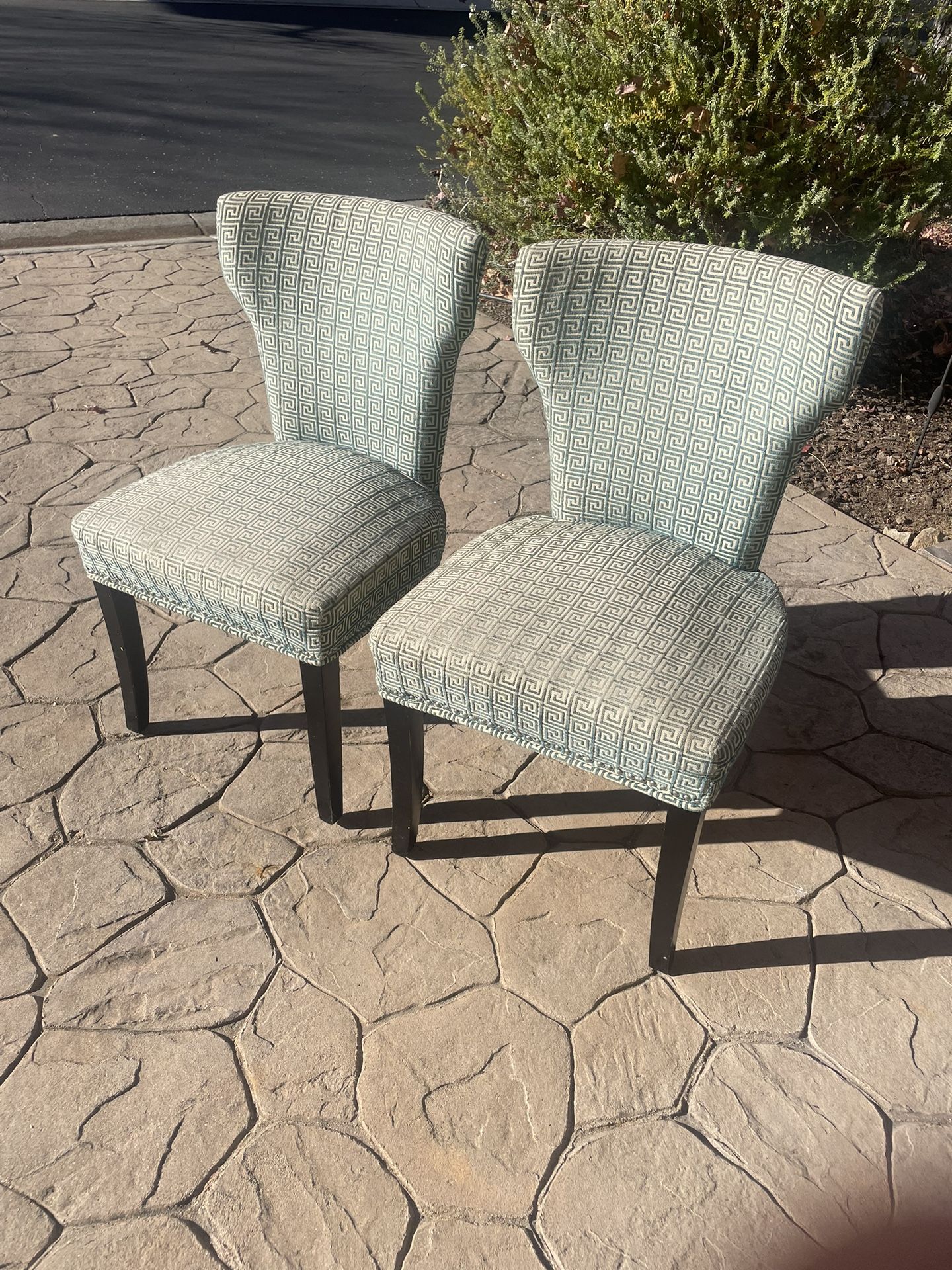2 Fabric Accent Chairs