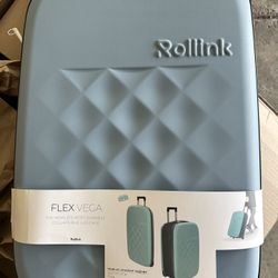 Rollink Flex Vega Medium Checked Collapsible Suitcase 25 inch