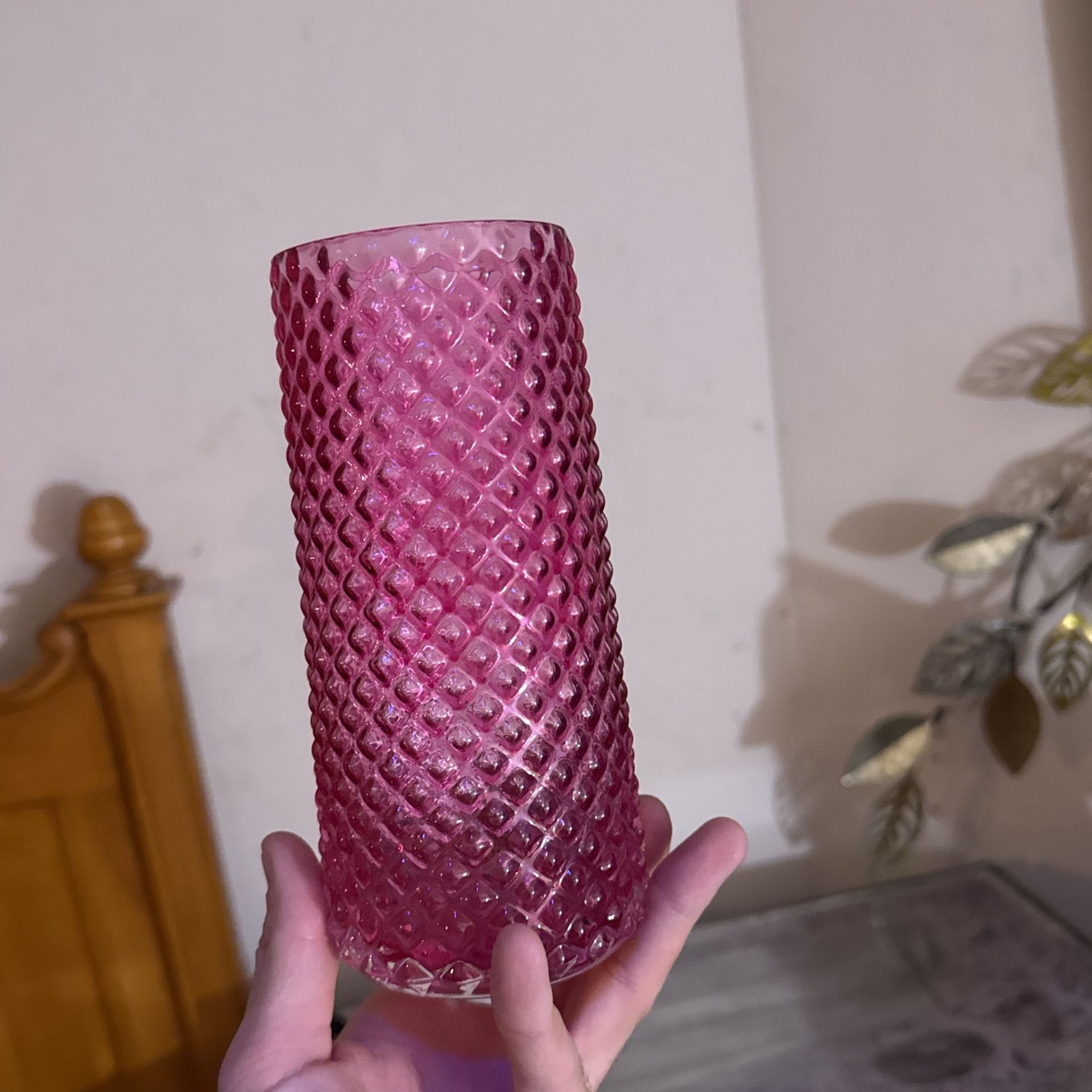 Pink Crystal Vase