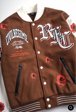 CIVIL REGIME ROSE GARDEN LETTERMAN JACKET - X LARGE