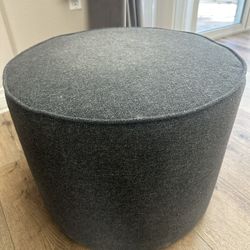 Dark Gray Round Ottoman From Living Spaces
