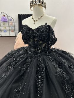 Black Dress, Black Gown, Quinceanera Dress, 15 Dress, Vestido De Quinceañera, Sweet16, Party Dress