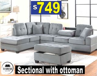 Blue Grey Sectional