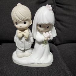 Precious Moments wedding cake topper decorations The Lord Bless and Keep You bride and groom. Like new