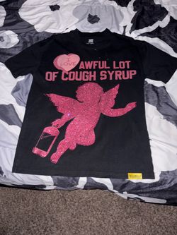 I Love Awful Lot Of Cough Syrup Graphic Tee - Black and Pink