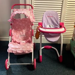 Bitty Baby Stroller And High Chair 