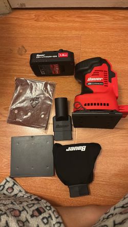 Cordless Bauer sheet sander with 20V battery