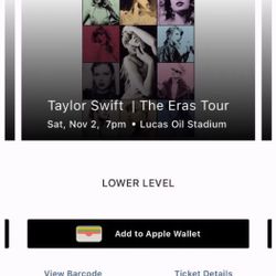 Taylor’s Swift: The Eras Tour tickets at Lucas Stadium at 7:00pm, Indianapolis, IN