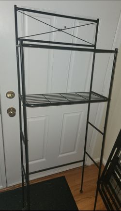 Black Metal Over-the-Toilet Storage Rack
