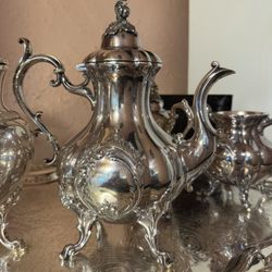 Antique  Silver Tea Set