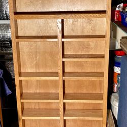 Golden Honey Oak Bookcase / Bookshelf / Storage Display Shelving 