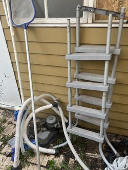 Pool Equipment ,Vacuum ,pump , Ladder.