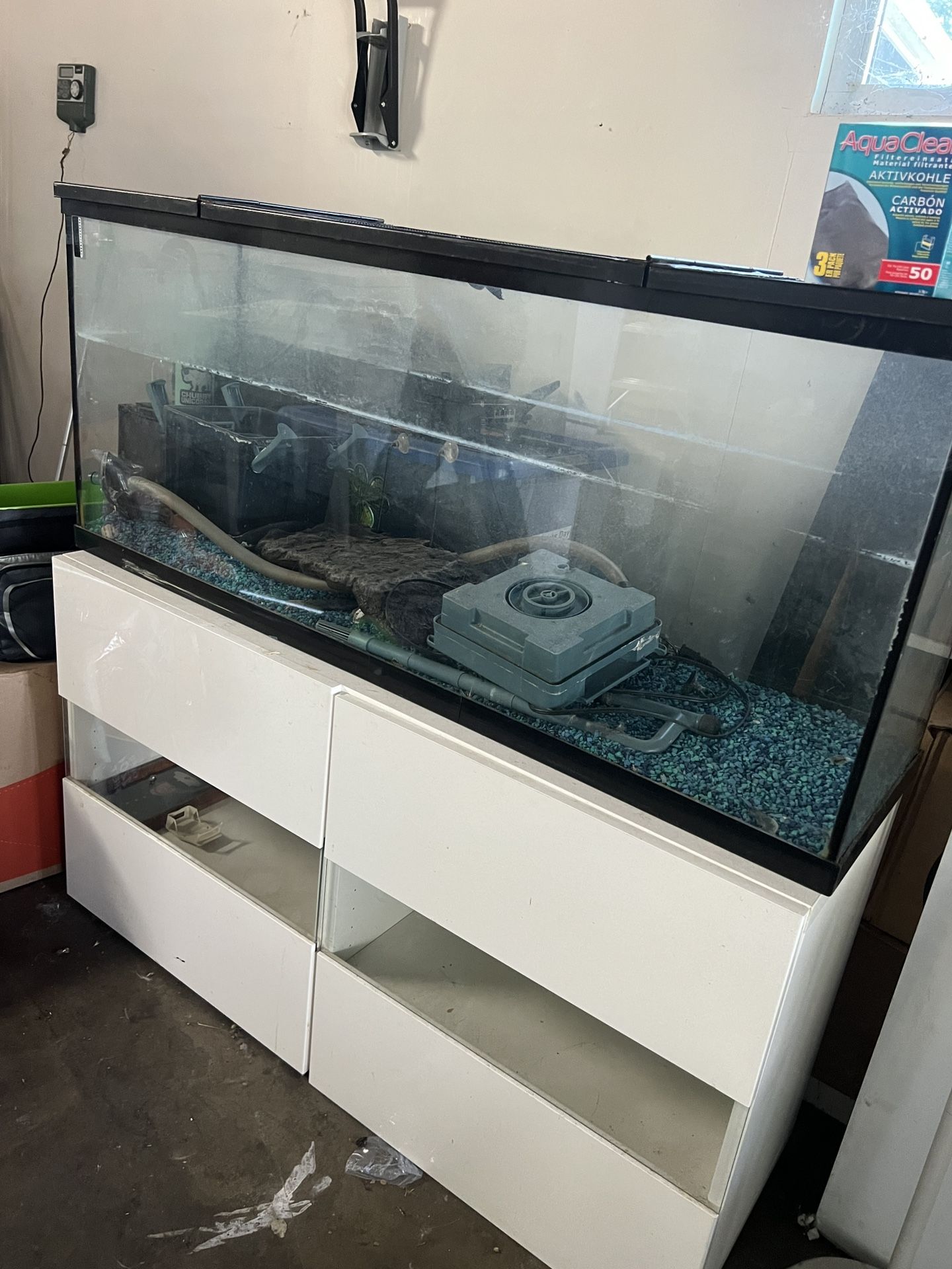 60 Gallon Turtle Tank With Stand Rocks & Filter