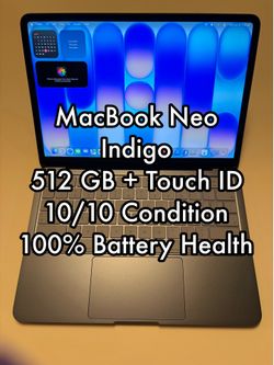 Apple MacBook Neo | Indigo | A18 Pro + 8 GB Memory + 512 GB Storage | Like New
