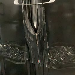 Black Leather Halter