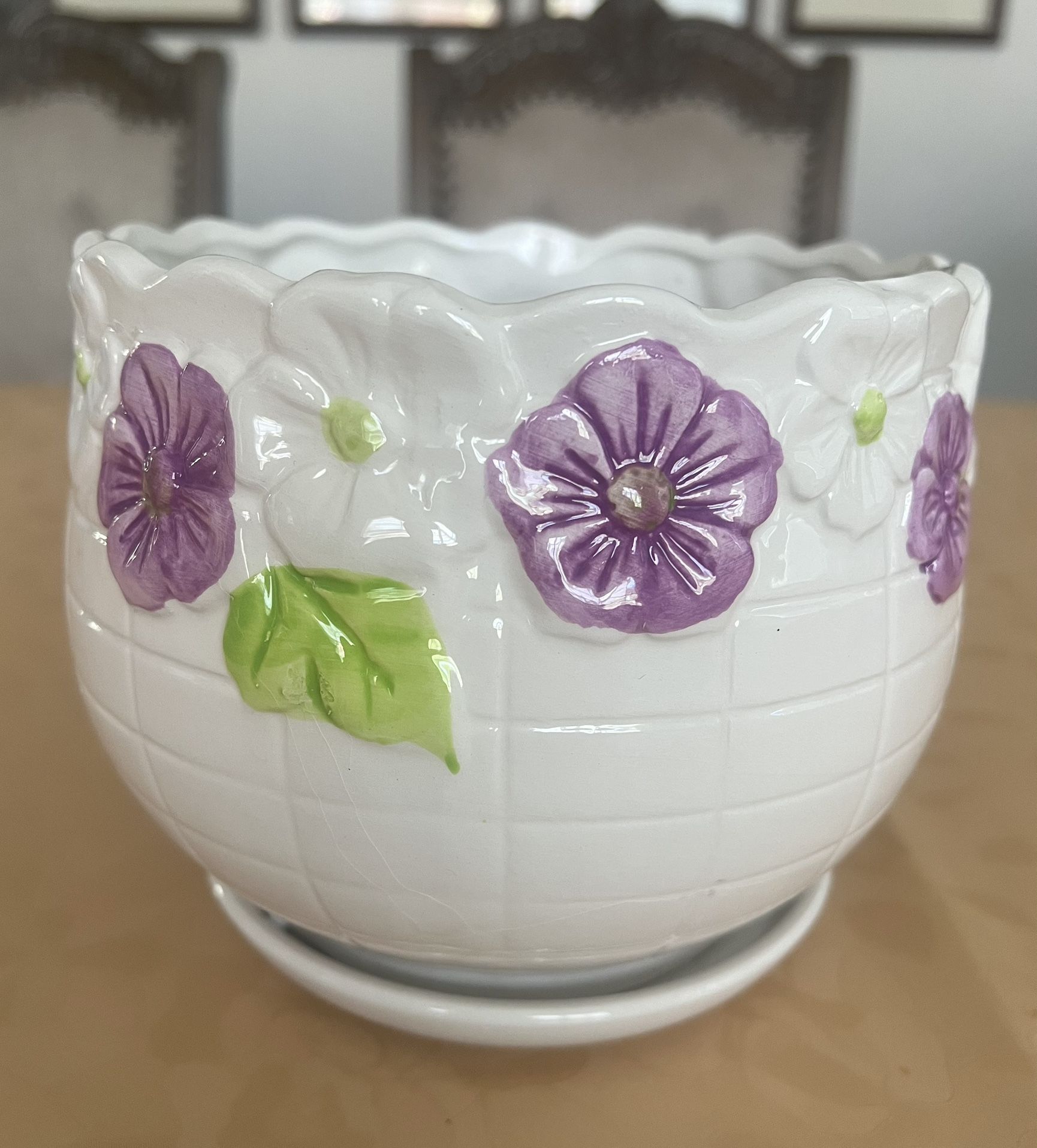 Ceramic Flower Pot – Large $15 (Brand New)