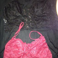 Women's Size Large Lace Halter TankTopz