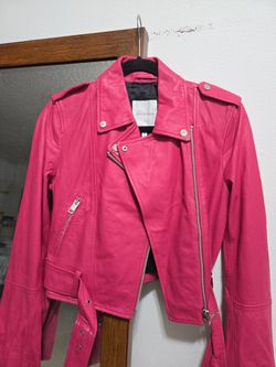 Leather Bomber Womens Jacket SMALL