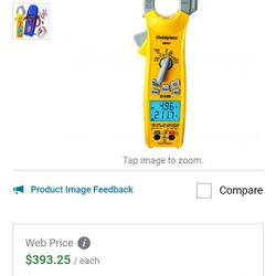 FIELDPIECE Digital Clamp Meter: TRMS, CAT III 1000V/CAT IV 600V, 600 A Max AC Current Measurement