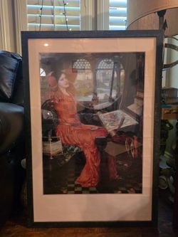 Framed "Am Half-Sick of Shadows, " by J.W. Waterhouse