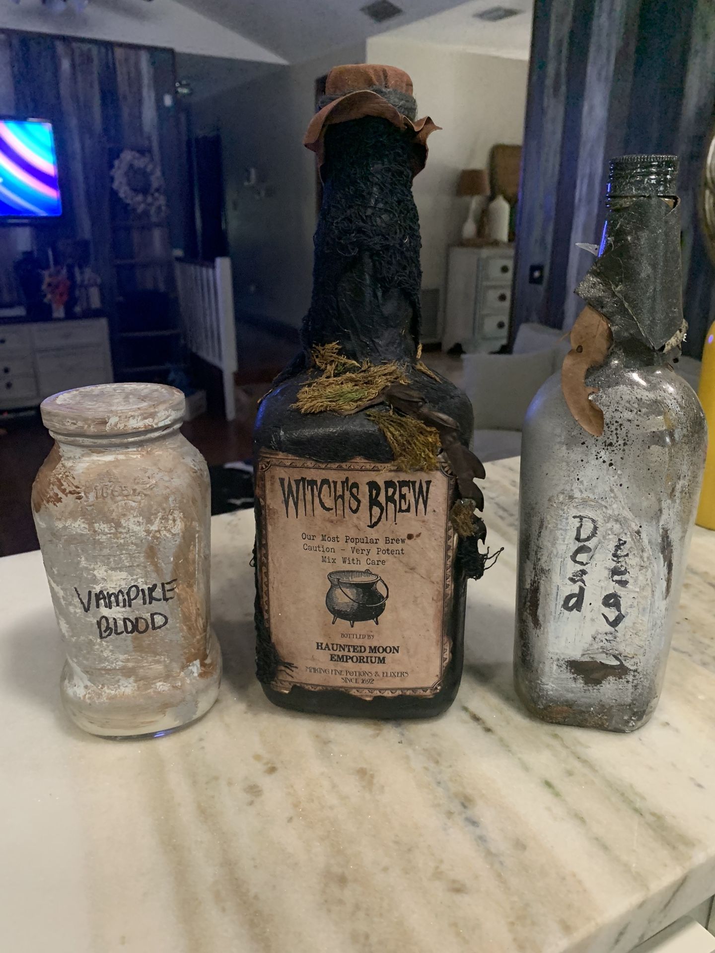 Potion bottles. Halloween decor