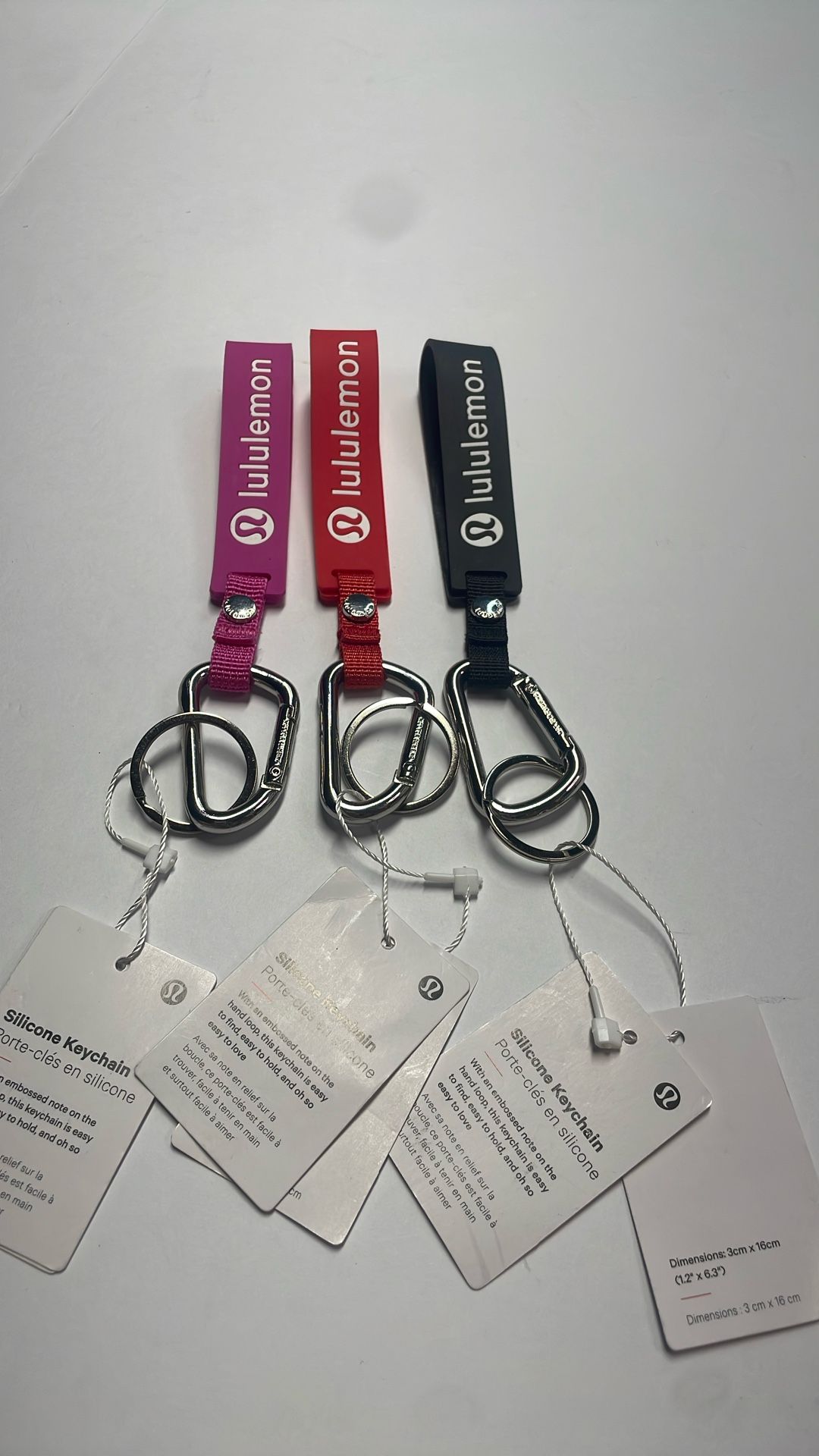 Lululemon Silicon Keychain