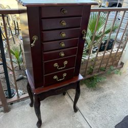 Vintage Standing Jewelry Chest / Armoire