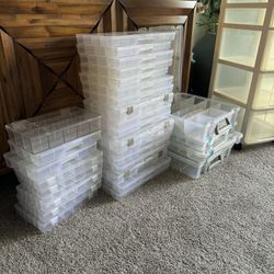 Many Craft/Bead/Jewelry Divided Storage  Containers 