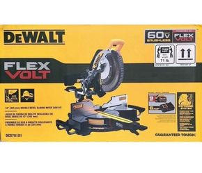 NEW DEWALT FLEXVOLT 60V 12" Sliding Miter Saw Kit