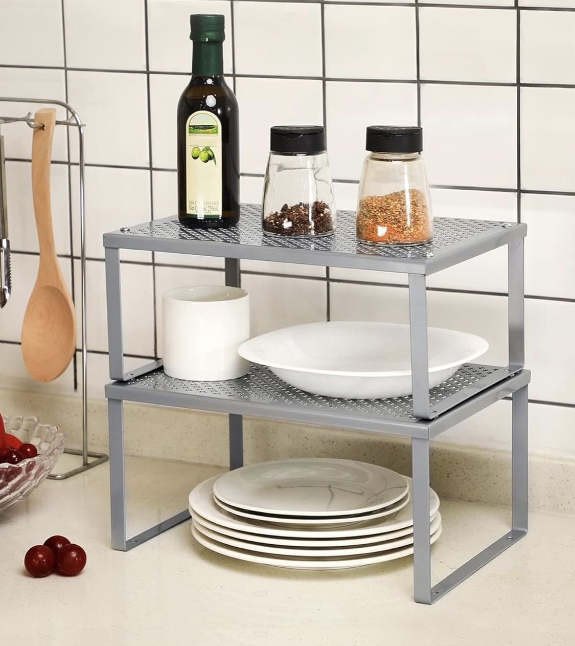 Metal Kitchen Cabinet Self Organizer (new) Silver