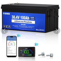 36V 100Ah 2.0 Lithium Bluetooth Flame-retardant ABS Case Battery (No Charger)