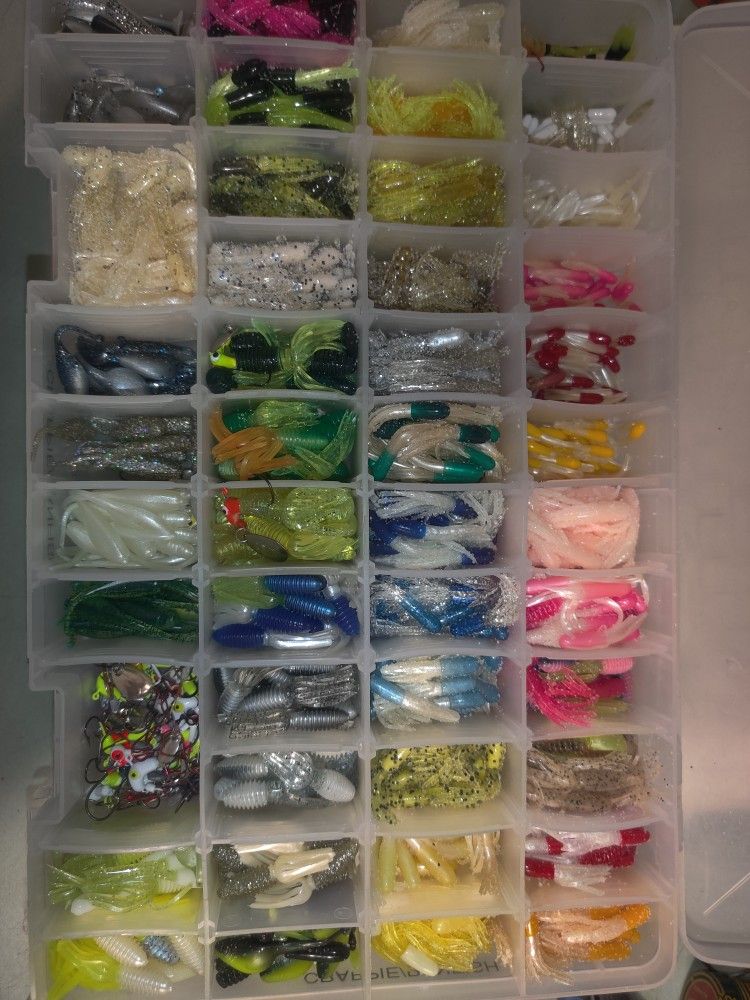 Massive Lot Of Pan Fish Plastics Fishing Lures